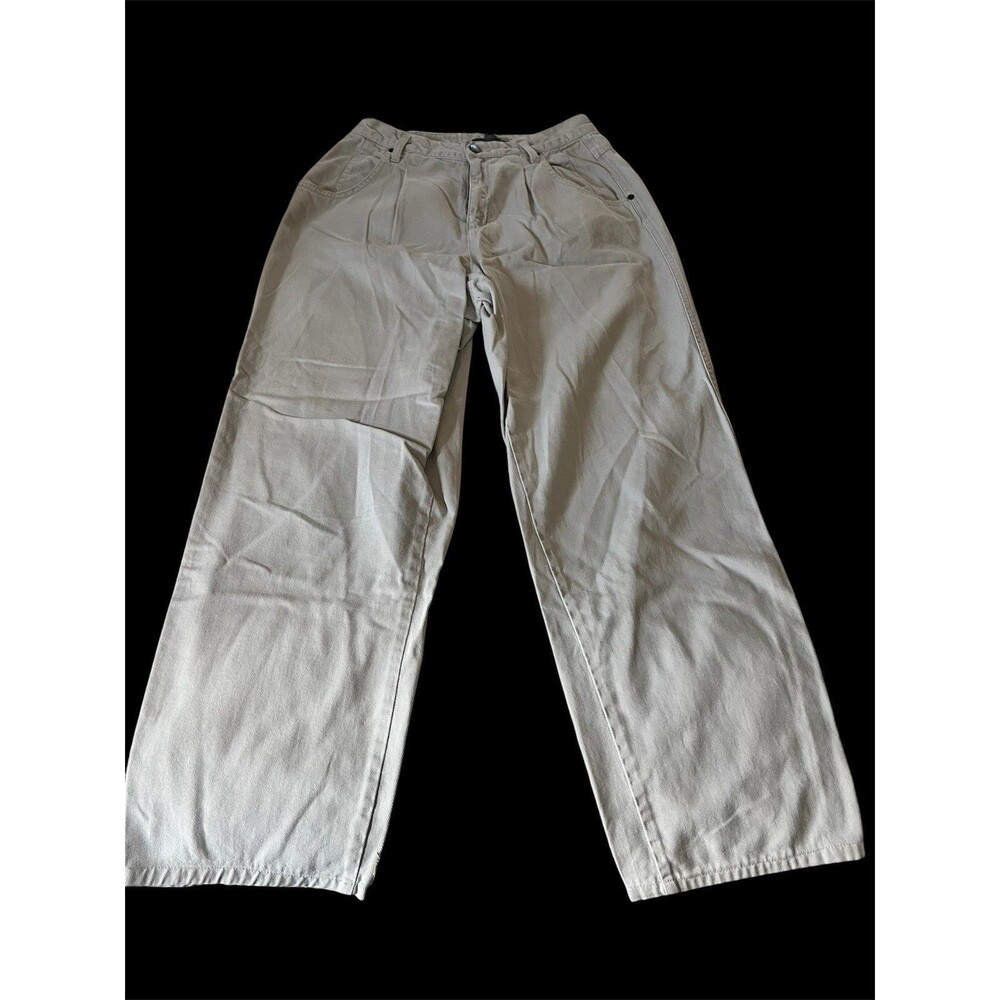 True Vintage Liz Wear Khaki Pleated High Waist Pants 80s Size 10
